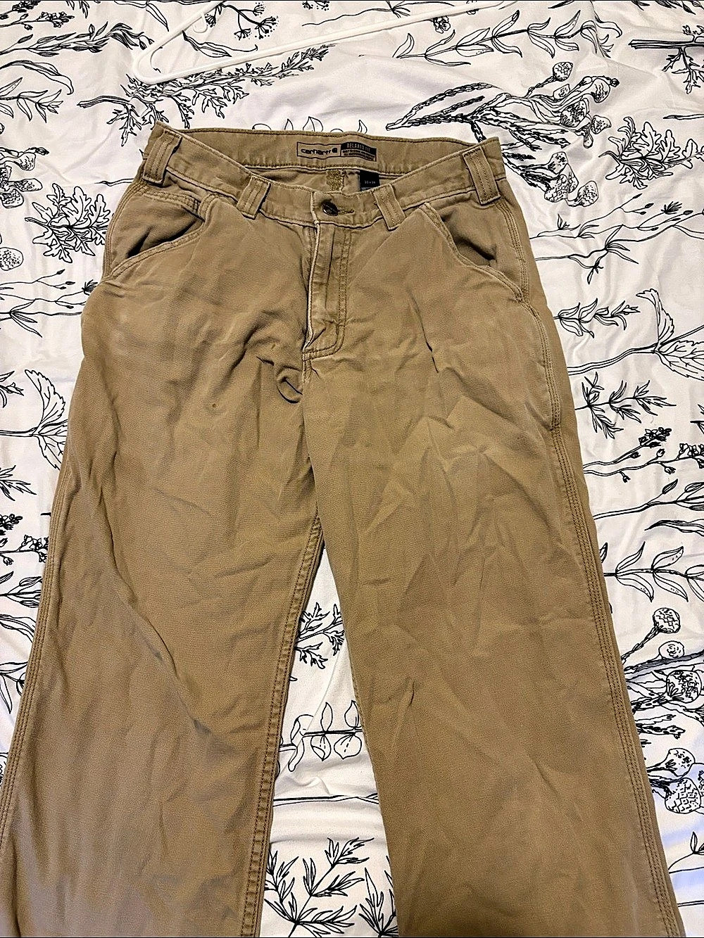 Carhartt Rugged Flex Relaxed Fit Utility Work Pant Cargo Work Pants Brown Waist